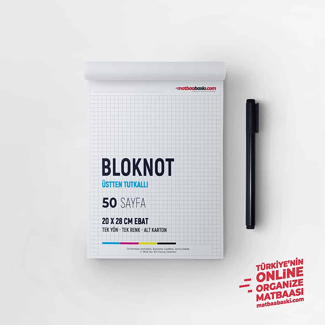 Tutkallı Bloknot 20x28 Cm CMYK