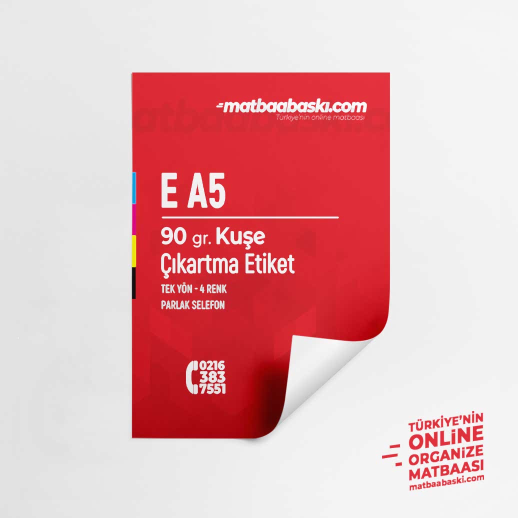 E A5 Çıkartma Etiket - Sticker