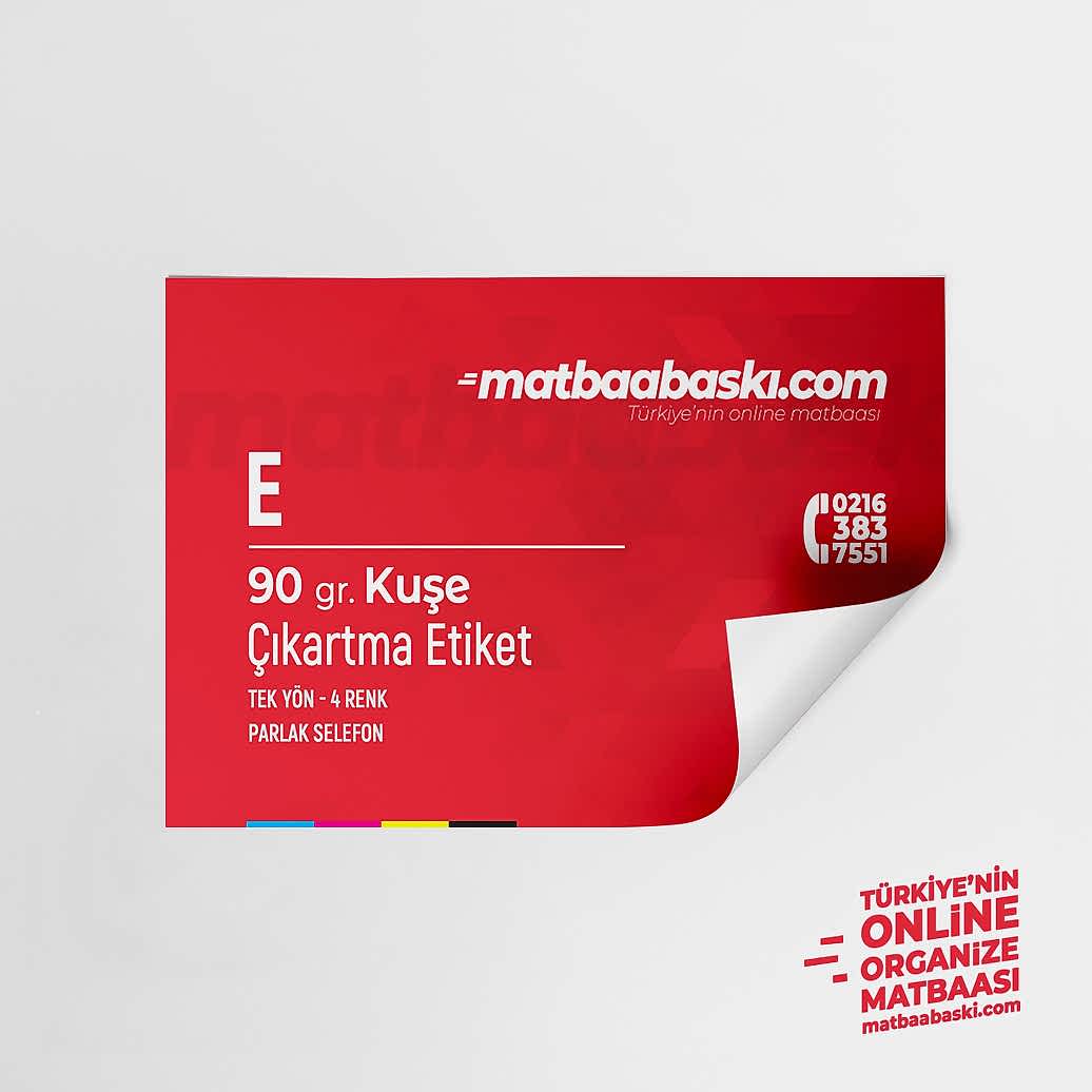 E Çıkartma Etiket - Sticker